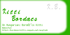 kitti bordacs business card